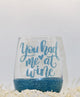 Stemless Wine Glass